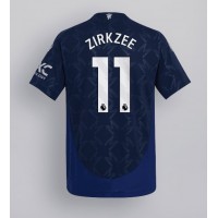 Camisa de Futebol Manchester United Joshua Zirkzee #11 Equipamento Secundário 2024-25 Manga Curta